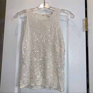 Oscar de la Rente Sequins 100% rayon tank top!